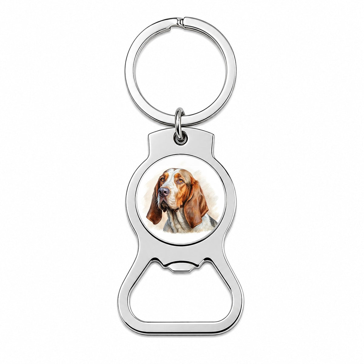 Bracco Italiano Dog Illustration Bottle Opener Keychain