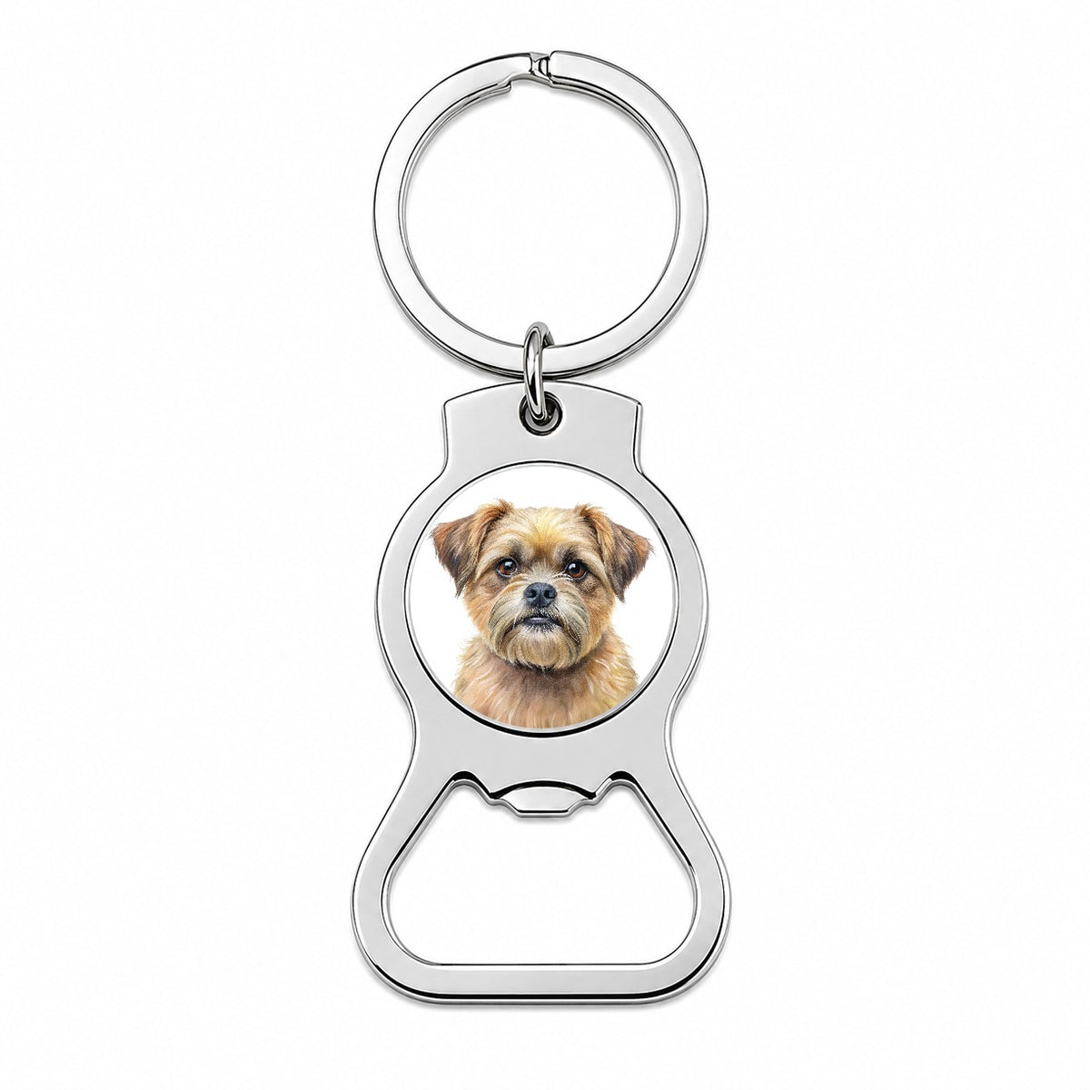 Brussels Griffon Dog Illustration Bottle Opener Keychain