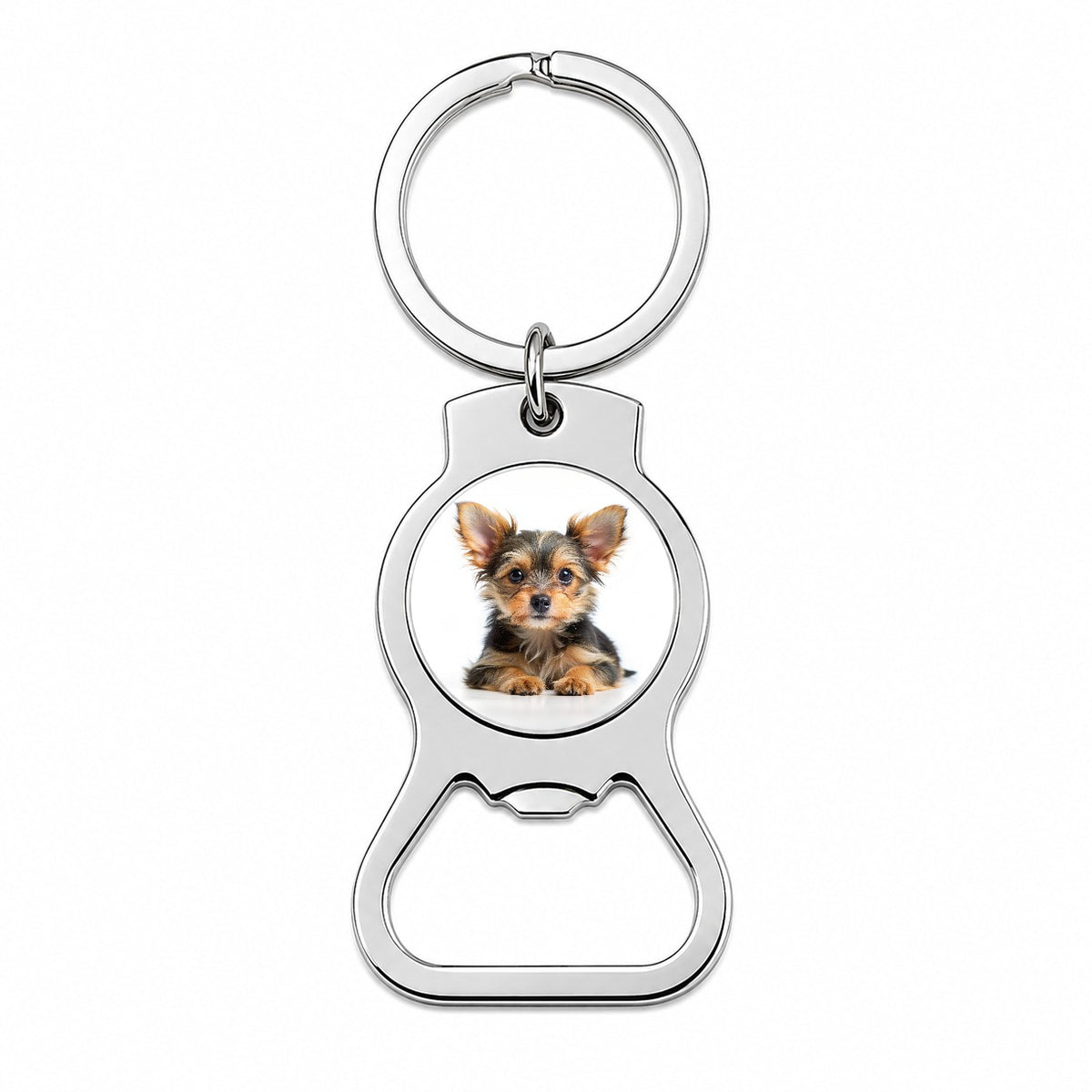 Chorkie Dog Puppy Photo Bottle Opener Keychain