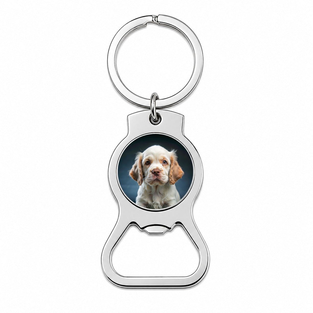 Clumber Spaniel Dog Puppy Photo Bottle Opener Keychain