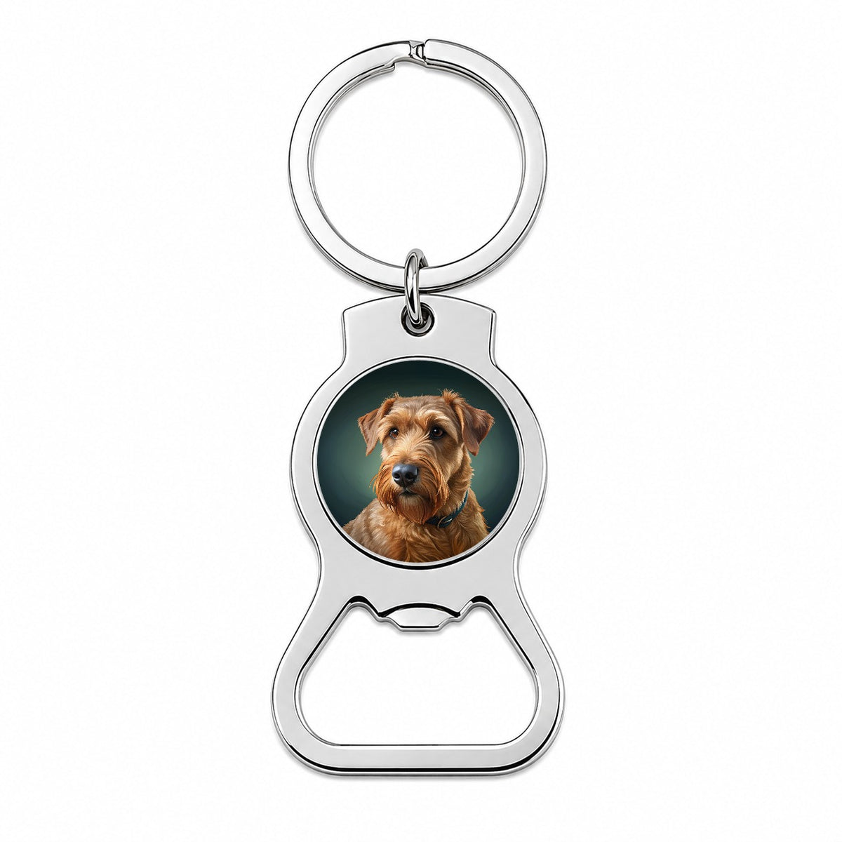 Irish Terrier Dog Illustration Bottle Opener Keychain