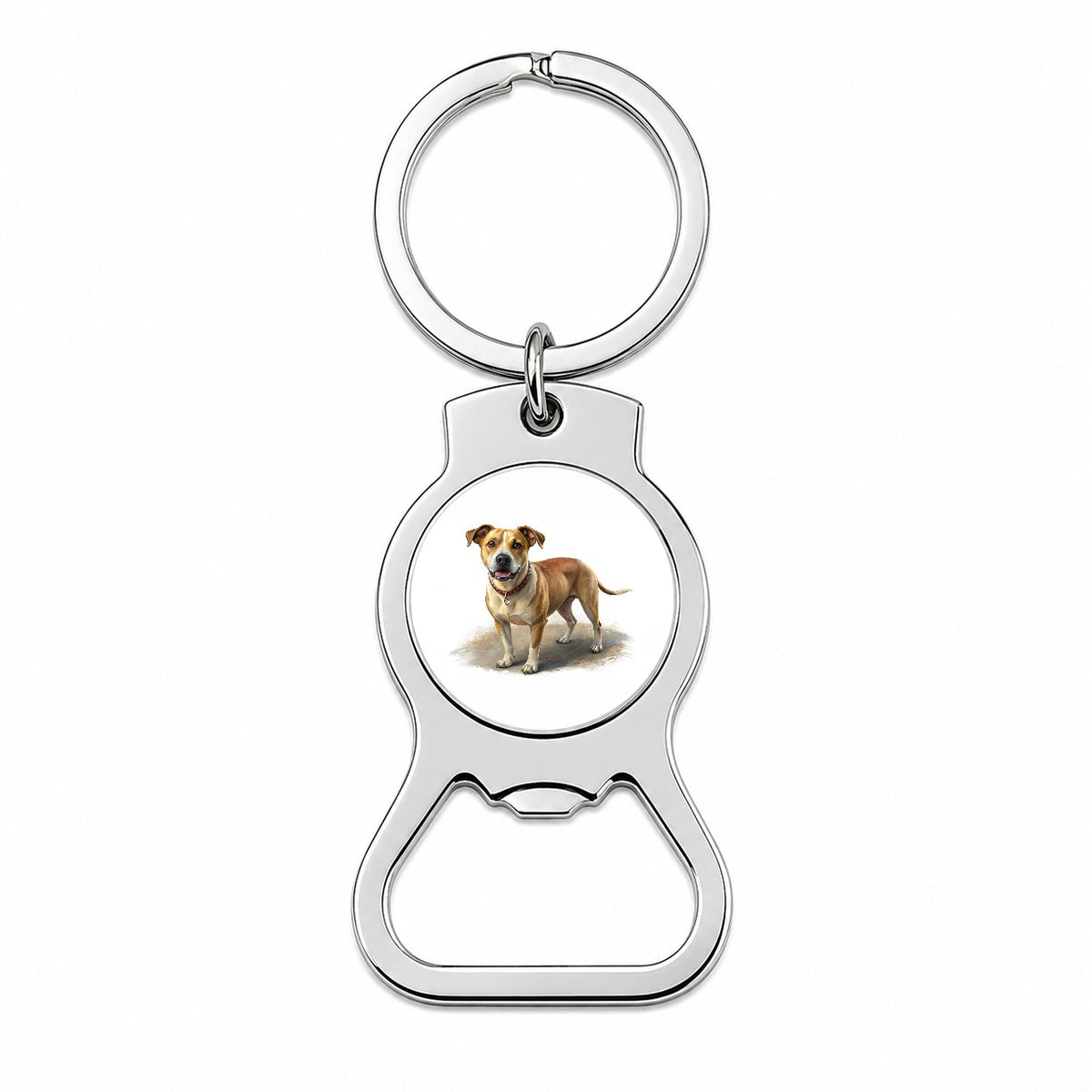Labrabull Dog Illustration Bottle Opener Keychain