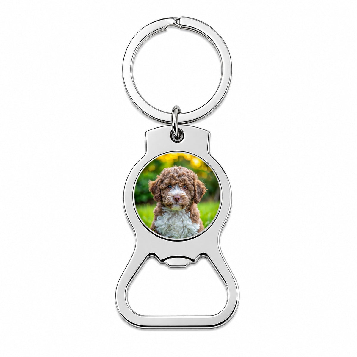 Lagotto Romagnolo Dog Puppy Photo Bottle Opener Keychain