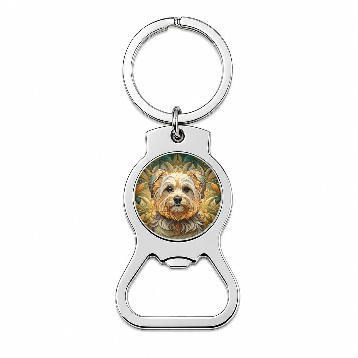 Morkie Dog Art Nouveau Bottle Opener Keychain