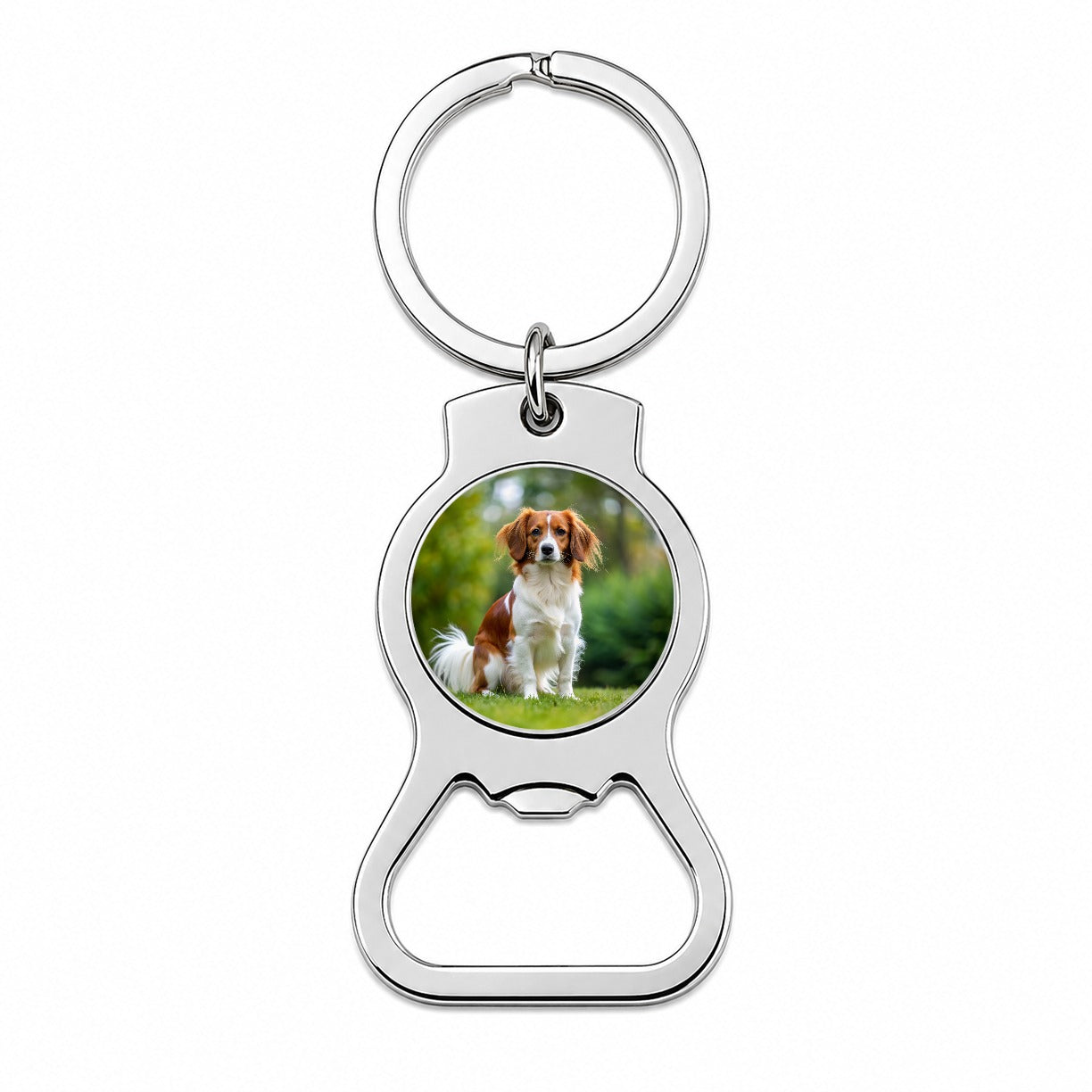 Nederlandse Kooikerhondje Dog Photo Bottle Opener Keychain