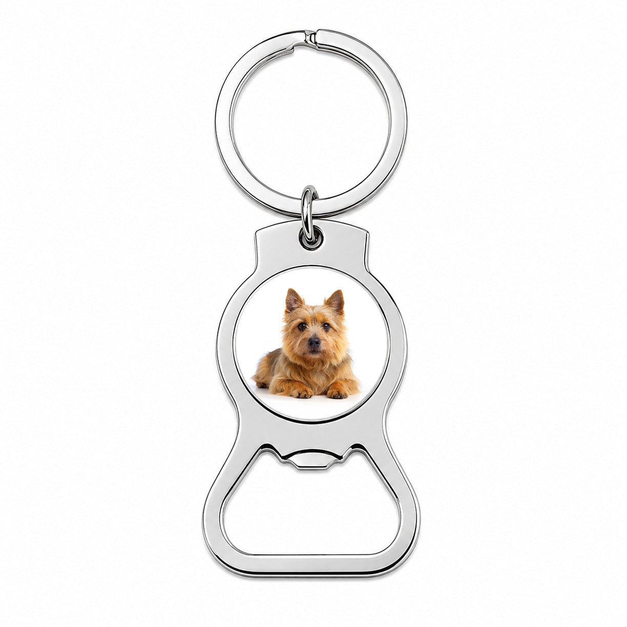 Norwich Terrier Dog Photo Bottle Opener Keychain