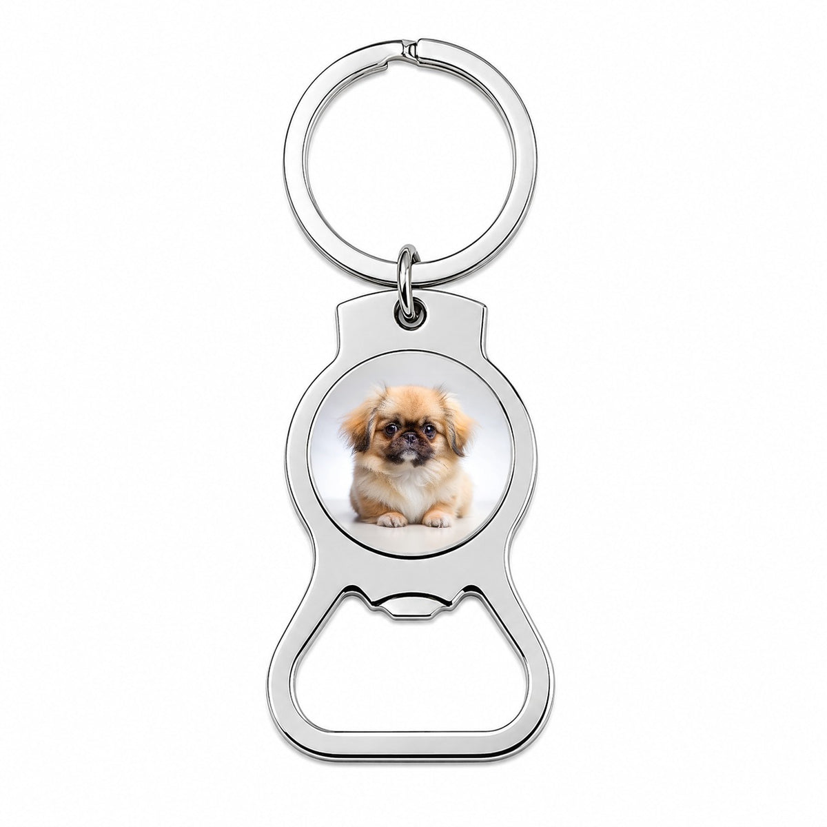 Pekingese Dog Puppy Photo Bottle Opener Keychain