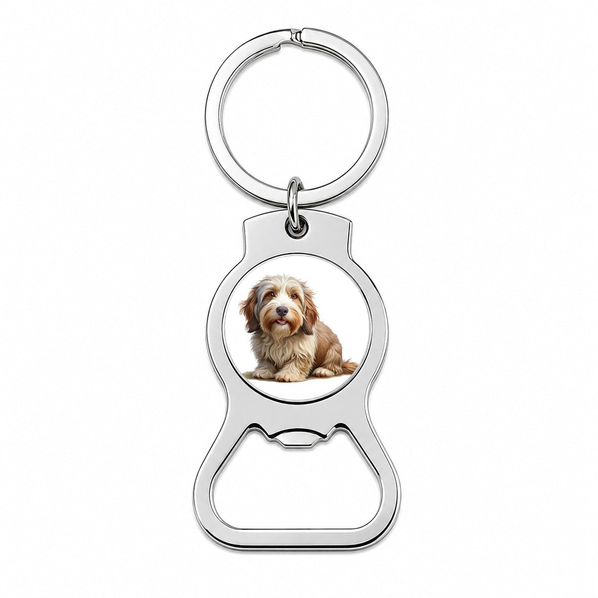Petit Basset Griffon Vendeen Dog Illustration Bottle Opener Keychain
