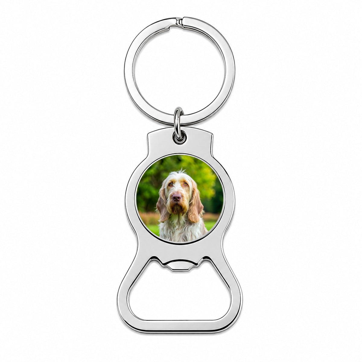 Spinone Italiano Dog Photo Bottle Opener Keychain