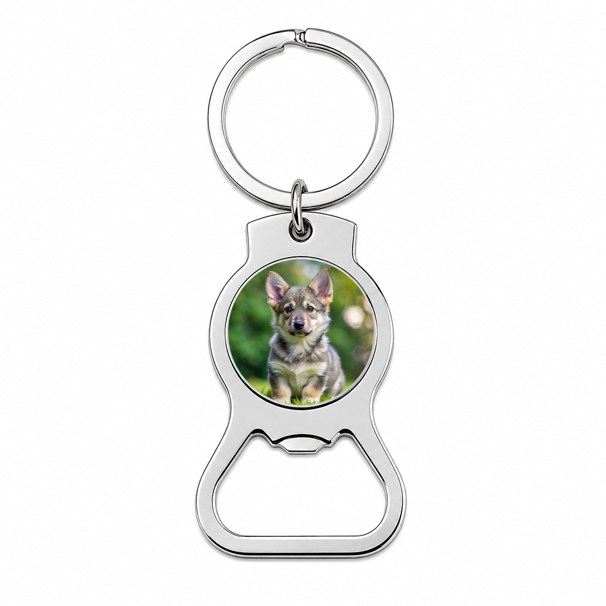 Swedish Vallhund Dog Puppy Photo Bottle Opener Keychain