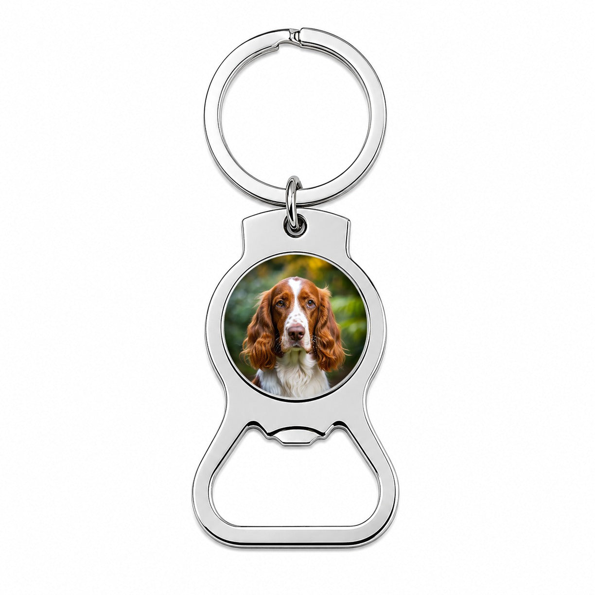 Welsh Springer Spaniel Dog Photo Bottle Opener Keychain