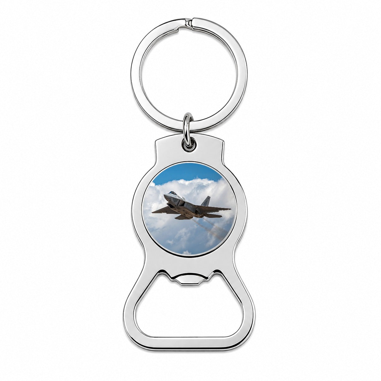F-22 Raptor In Flight Air Force Fighter Plane Bottle Opener Keychain