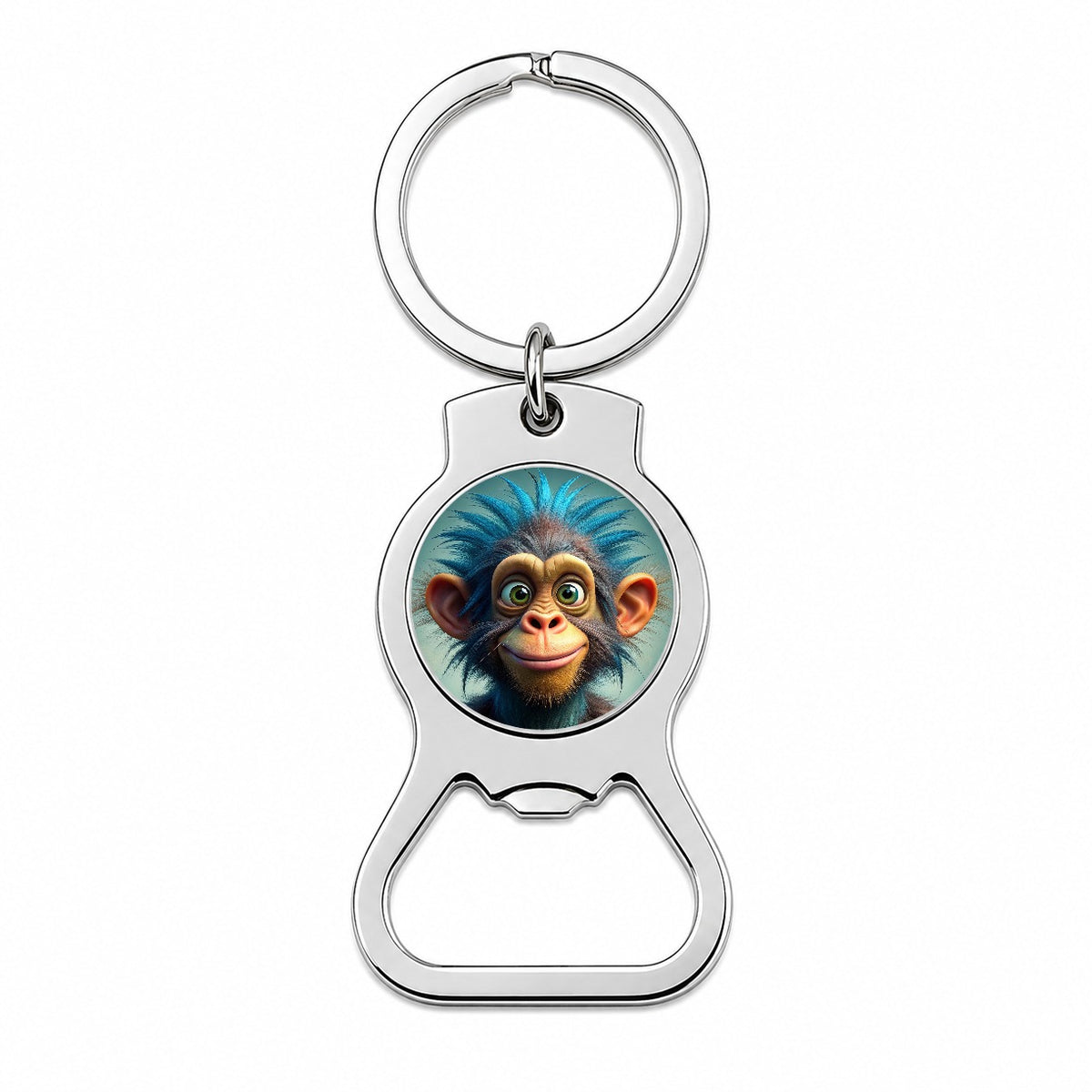 Funny Funky Crazy Monkey Bottle Opener Keychain