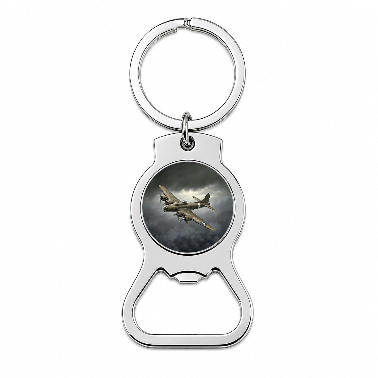WWII B-17 Flying Fortress Heavy Bomber US Air Force Bottle Opener Keychain
