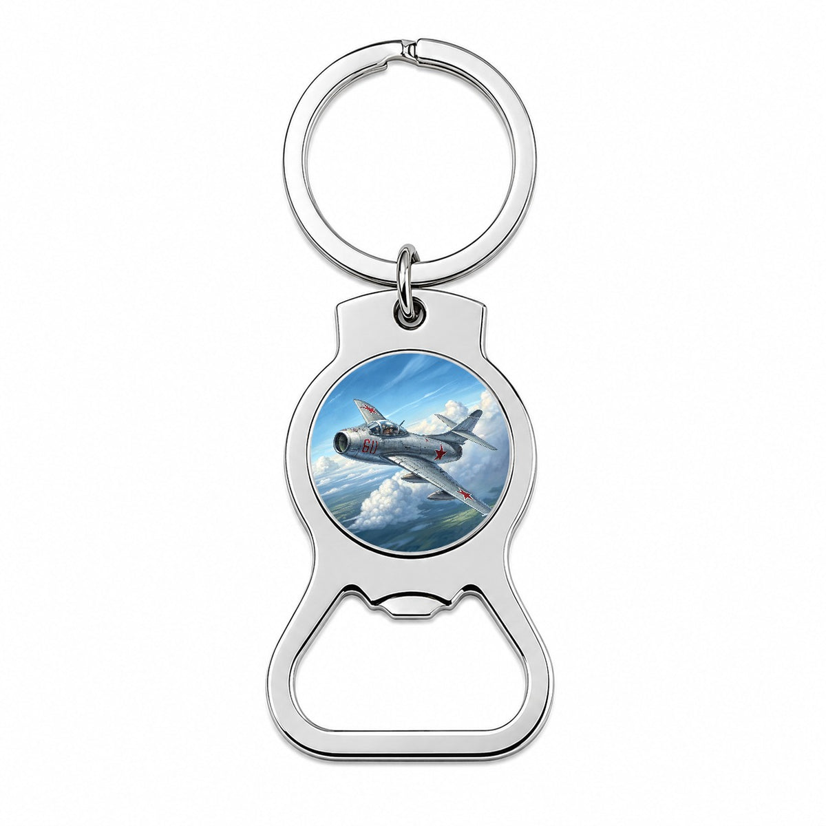 MiG-15 Russian Fighter Jet Plane Bottle Opener Keychain