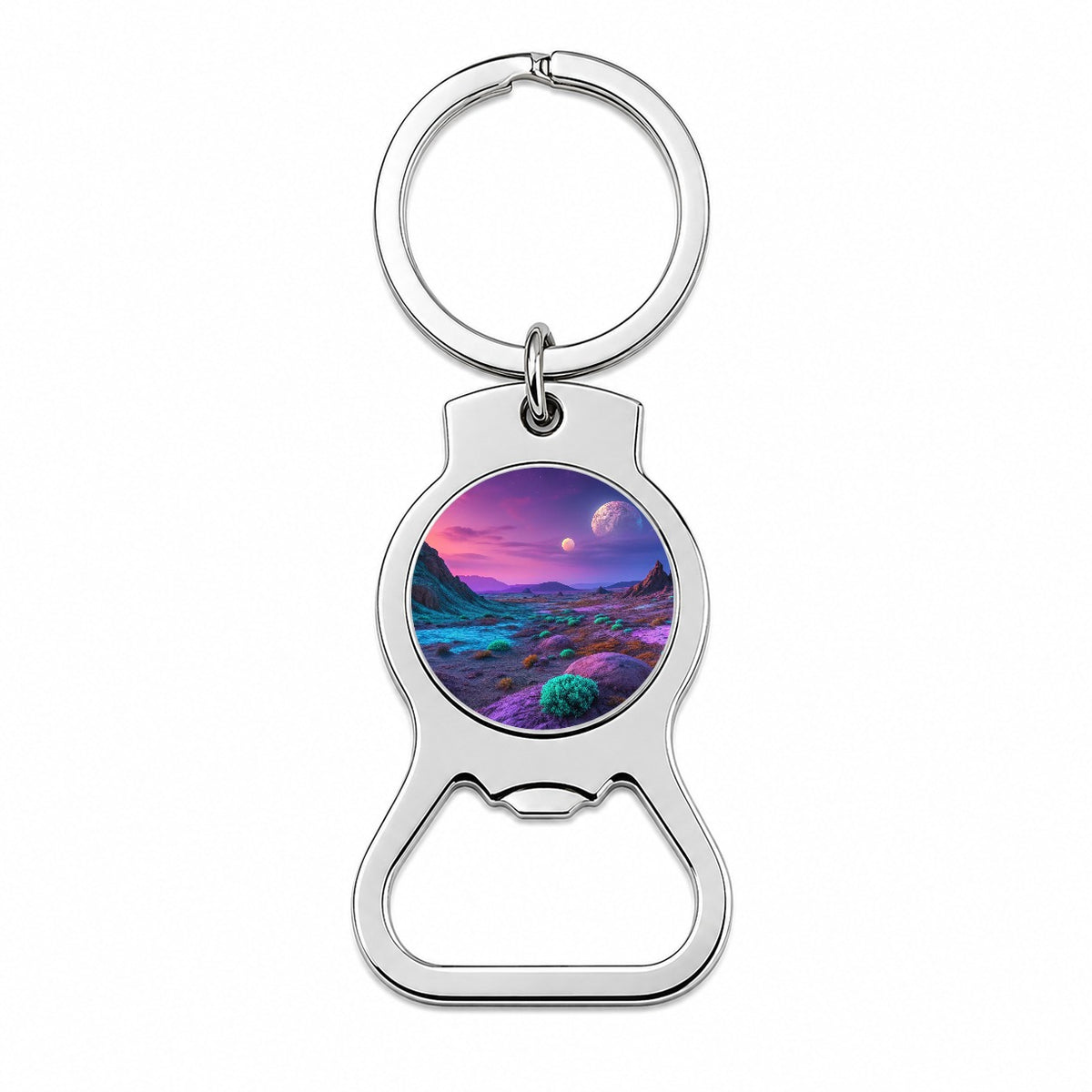 Alien Planet Surface Beautiful Bottle Opener Keychain