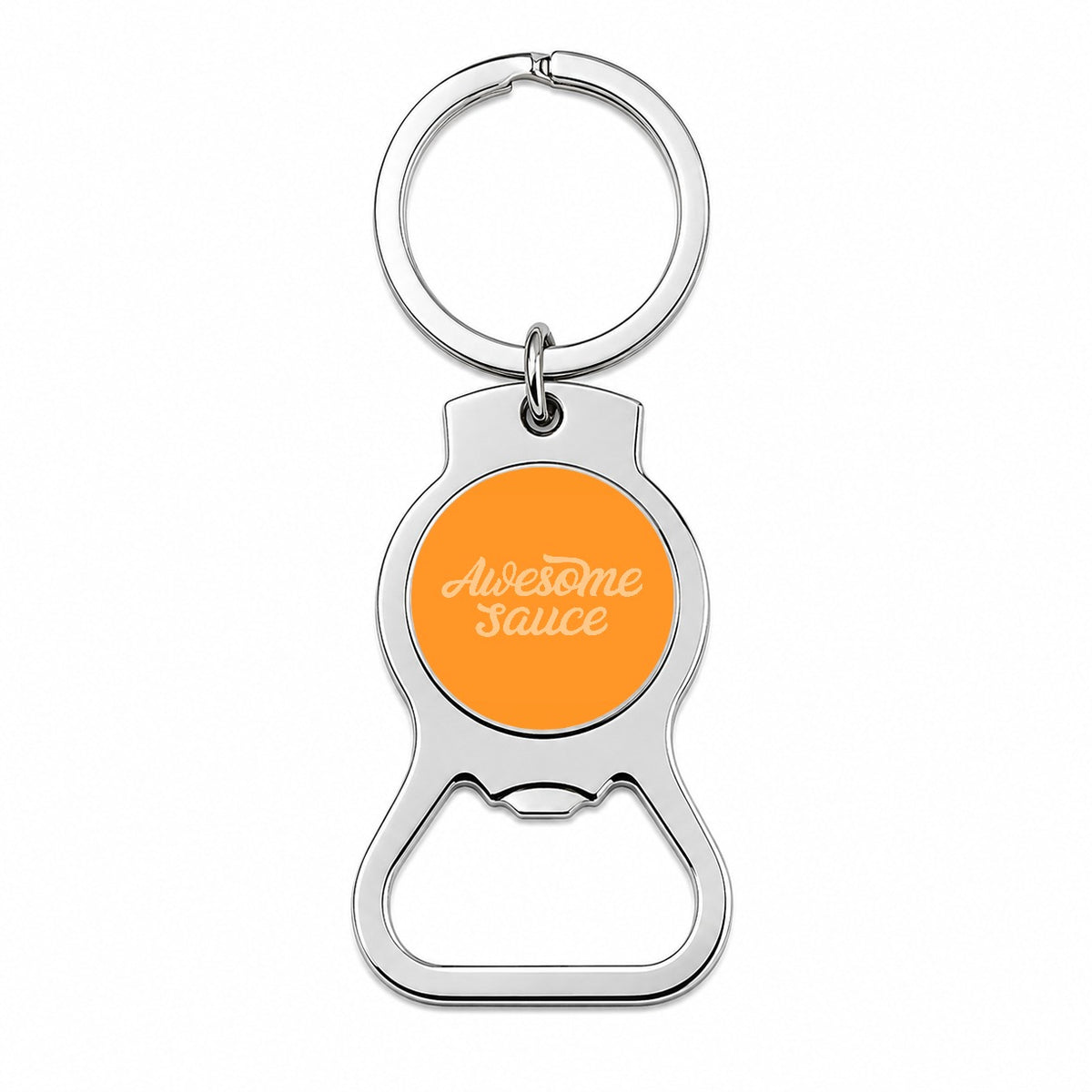 Awesome Sauce Orange Bottle Opener Keychain