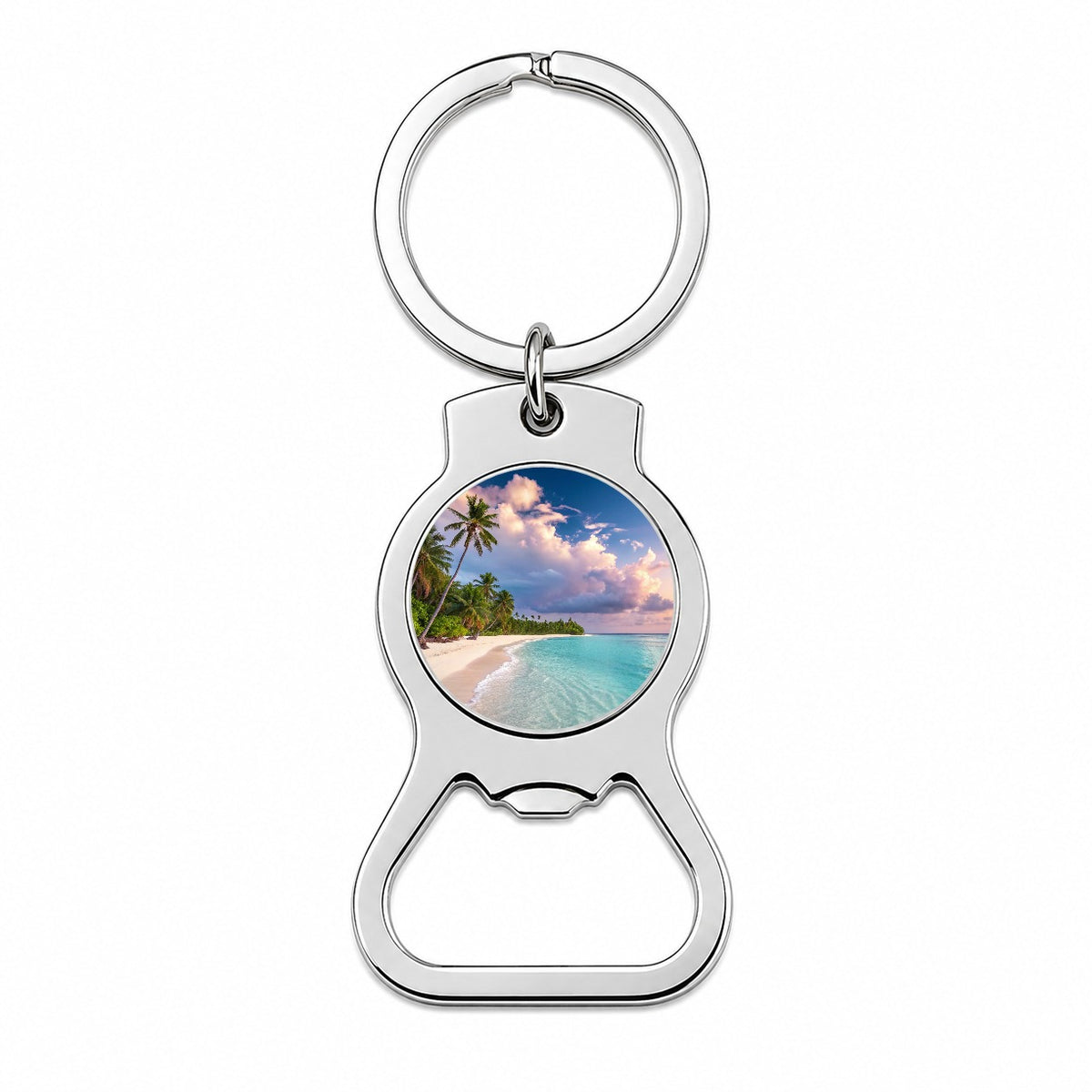 Bali Indonesia Beach Sand Ocean Bottle Opener Keychain