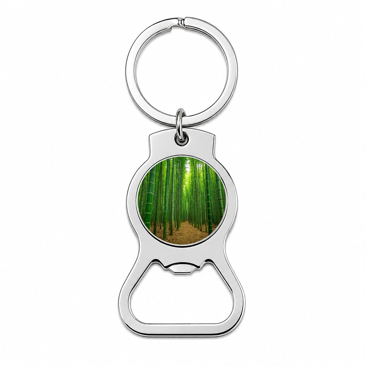Bamboo Grove Forest Bottle Opener Keychain
