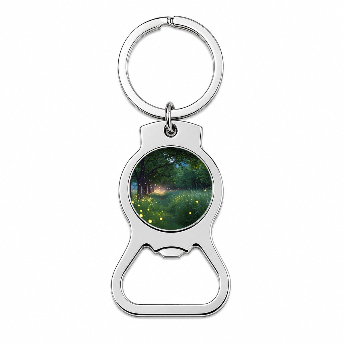 Fireflies In Nature Bottle Opener Keychain