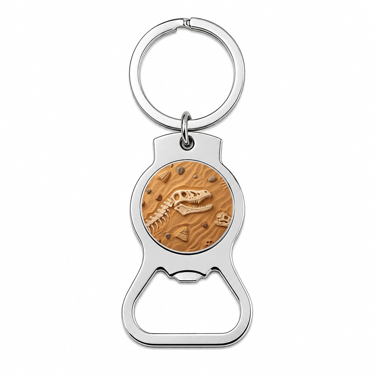Fossils Dinosaur Bones Bottle Opener Keychain