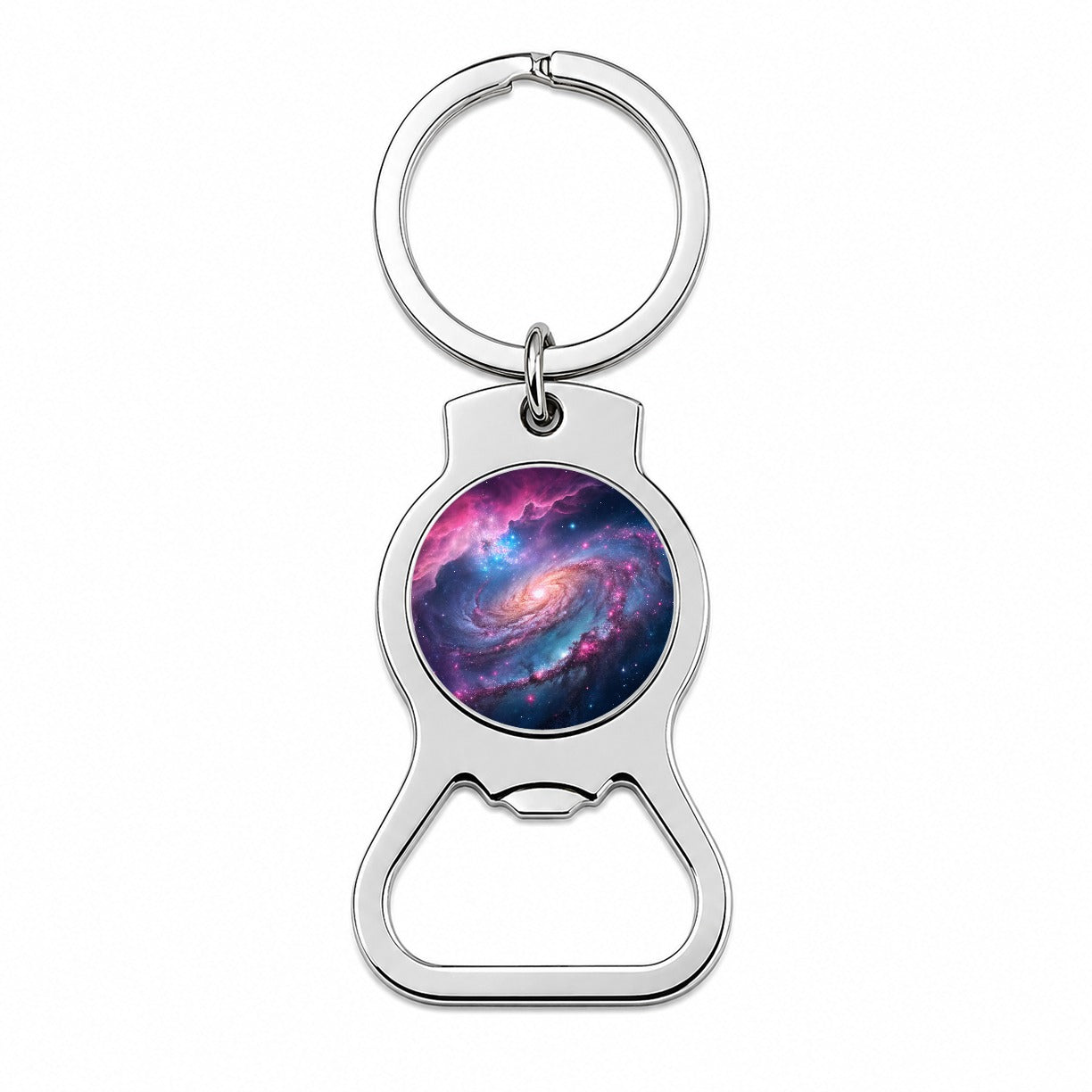 Galaxy Nebula Outer Space Colorful Bottle Opener Keychain