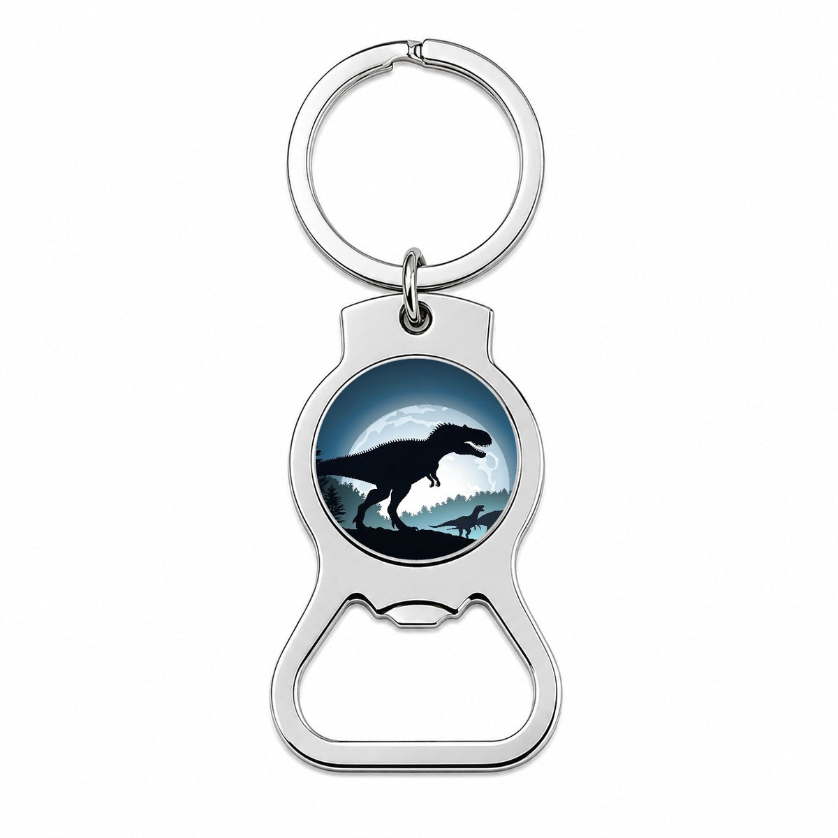 Giganotosaurus Silhouettes Dinosaurs Bottle Opener Keychain