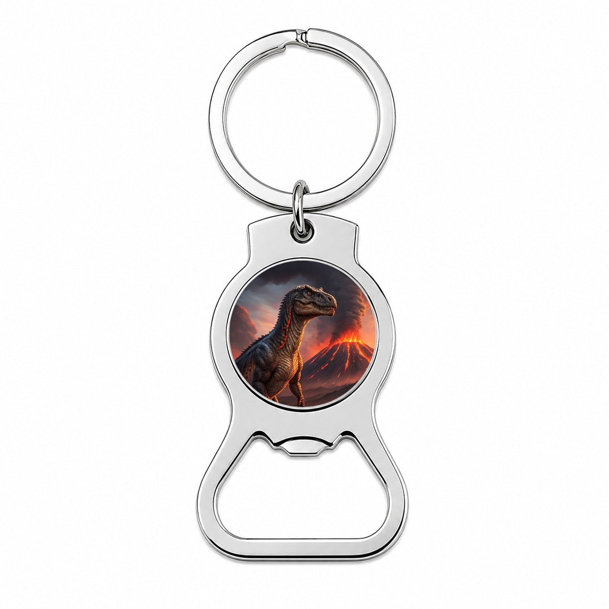 Gigantosaurus Volcano Erupting Dinosaur Bottle Opener Keychain