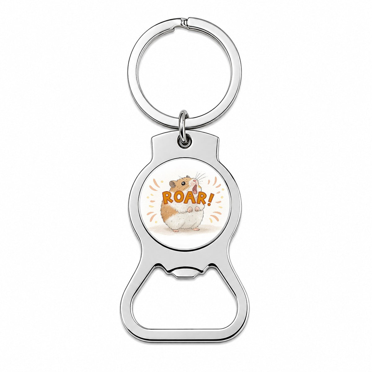 Hamster Roar Funny Bottle Opener Keychain