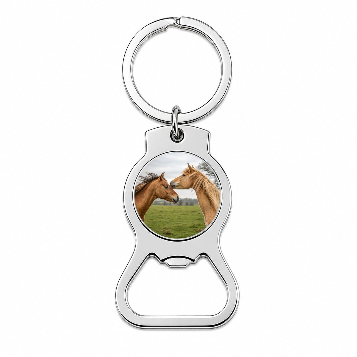 Horses Love Friends Bottle Opener Keychain