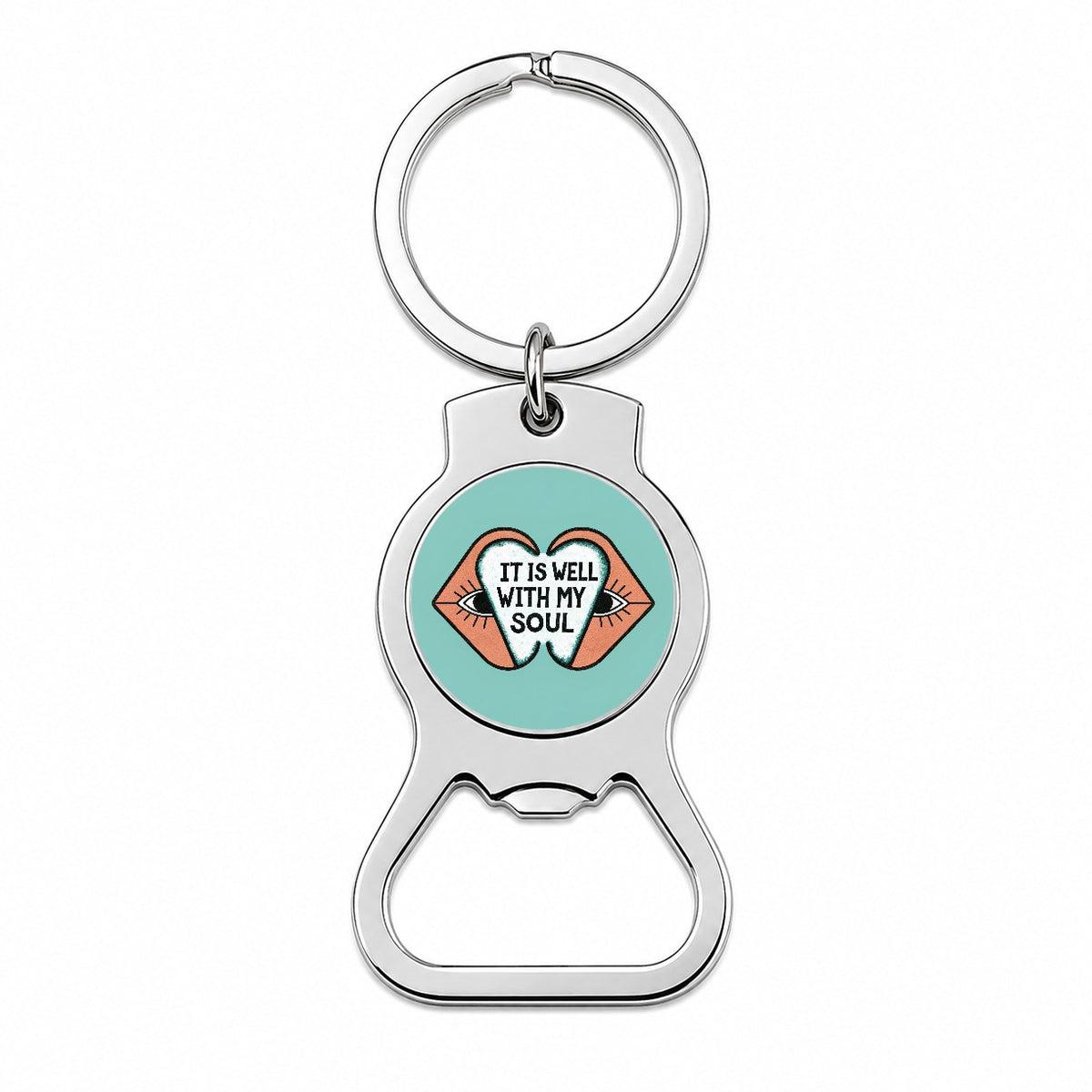 It Is Well With My Soul Bible Verse Bottle Opener Keychain