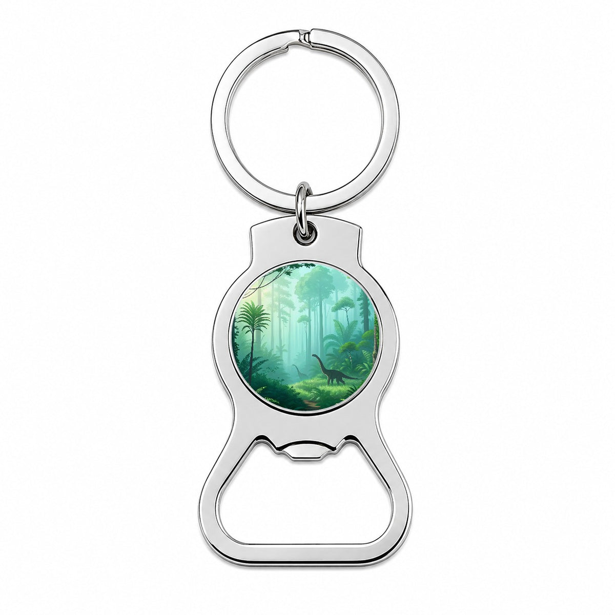 Jurassic Jungle Dinosaurs Bottle Opener Keychain