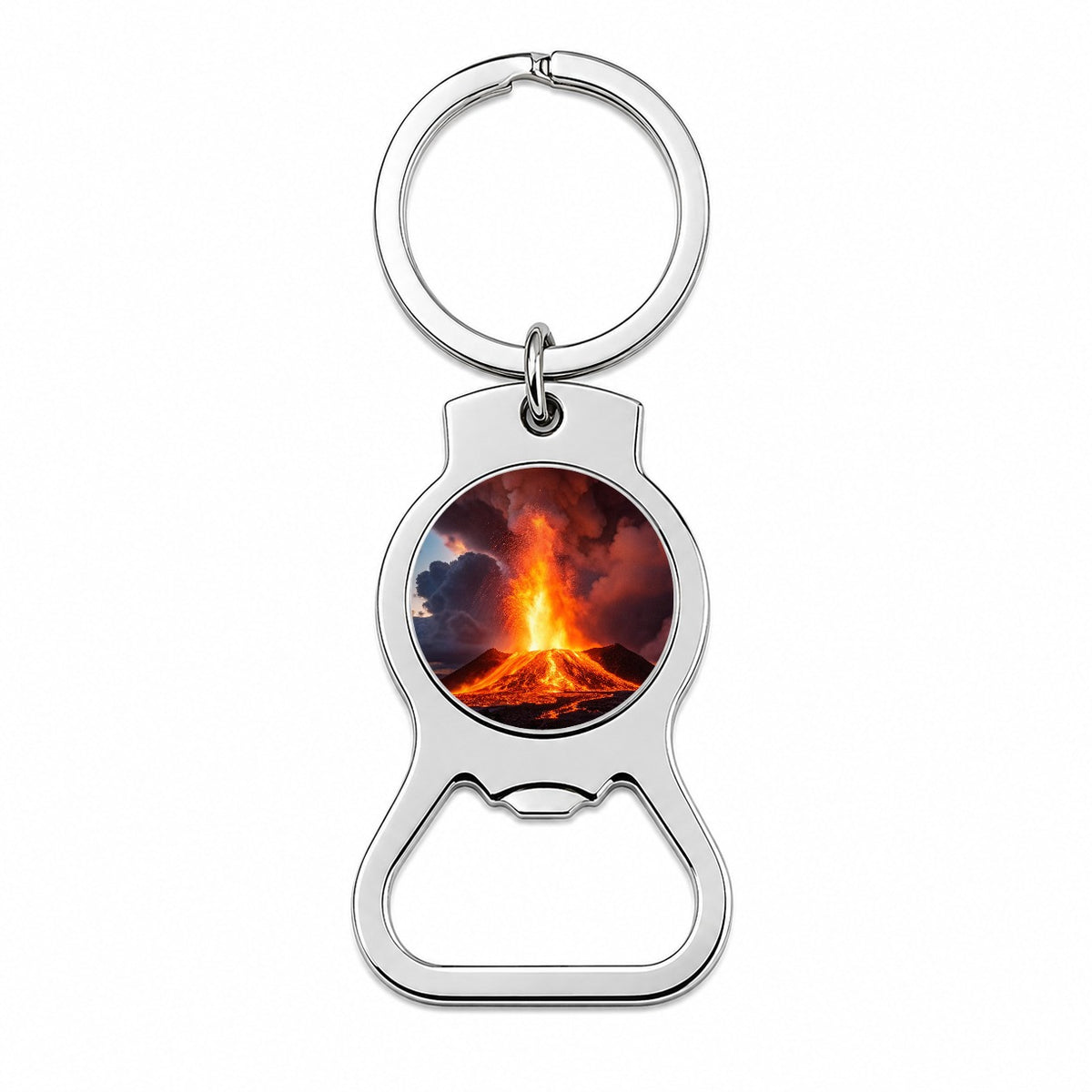 Kilauea Volcano Erupting Lava Hawaii Bottle Opener Keychain