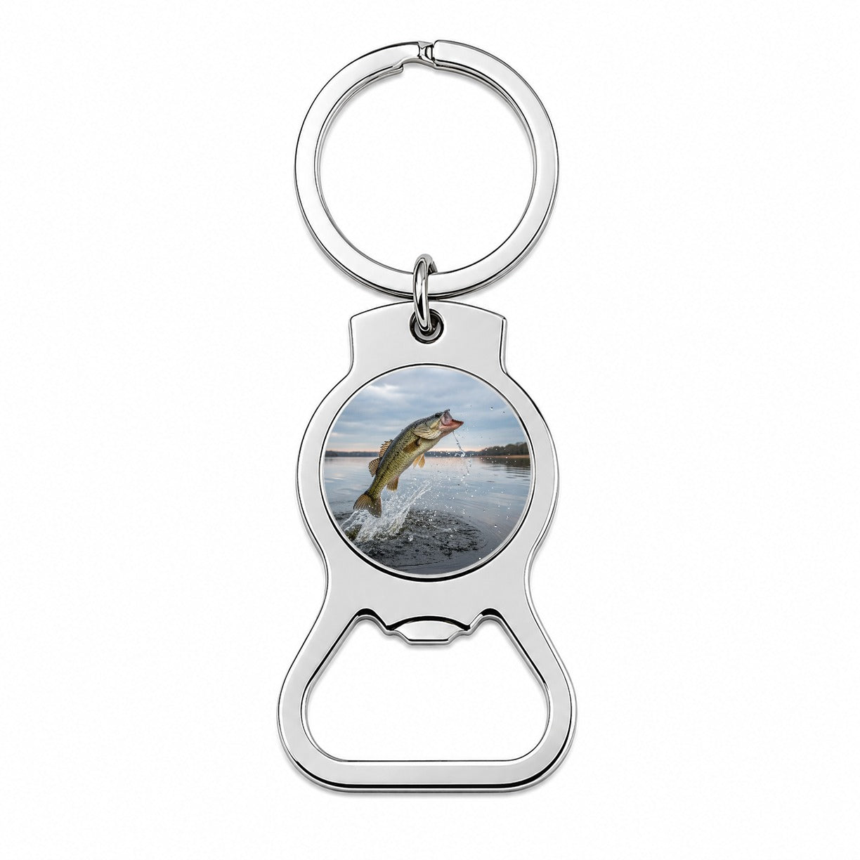 Largemouth Bass Fish Jumping Fishing Awesome Bottle Opener Keychain