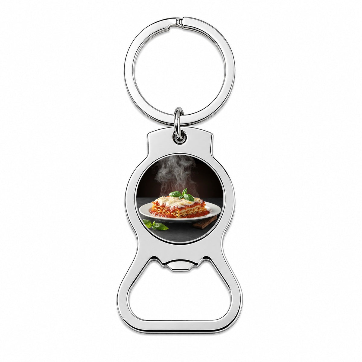 Lasagna Italian Pasta Bottle Opener Keychain