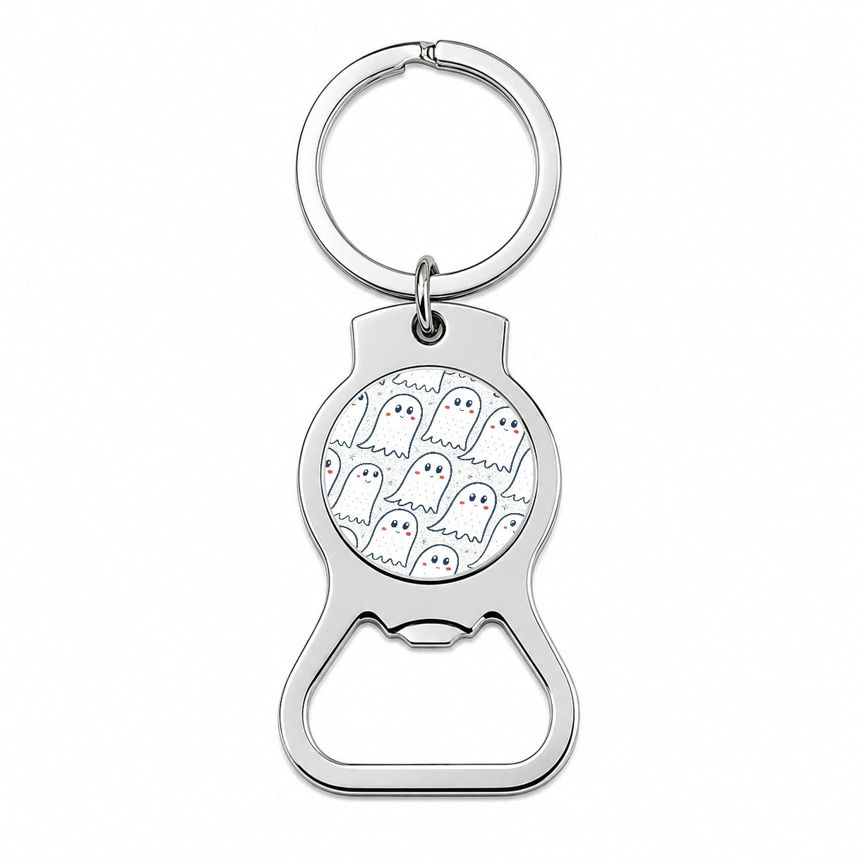 Lots Of Ghosts Halloween Bottle Opener Keychain