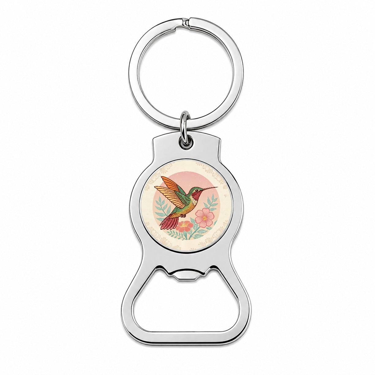 Retro Hummingbird Beautiful Bottle Opener Keychain
