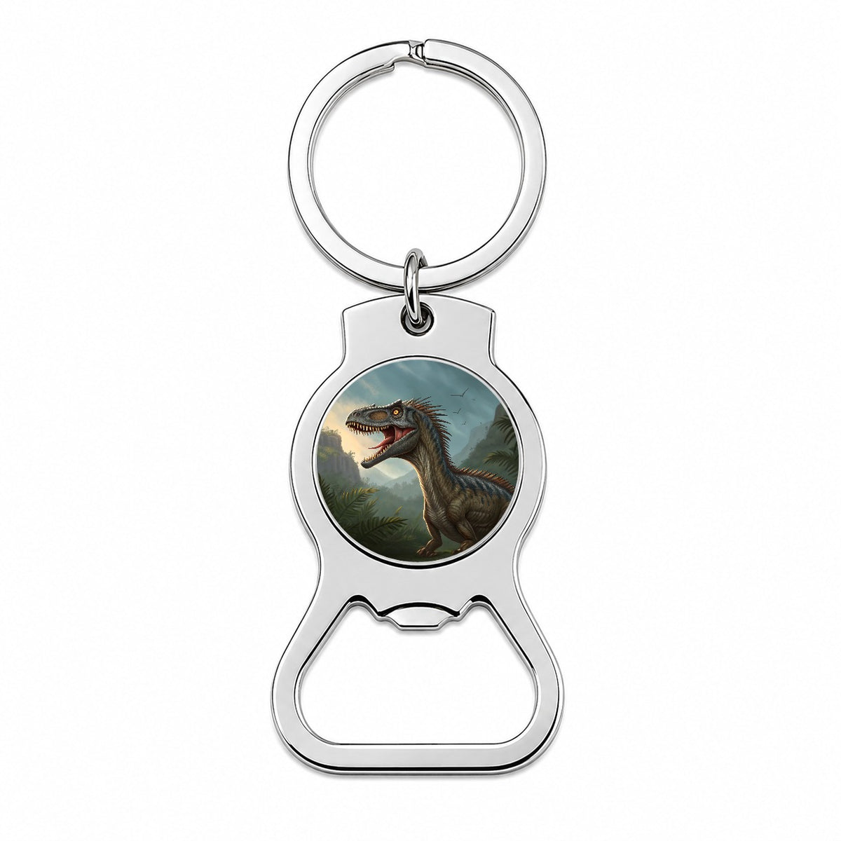 Roaring Eoraptor Dinosaur Bottle Opener Keychain