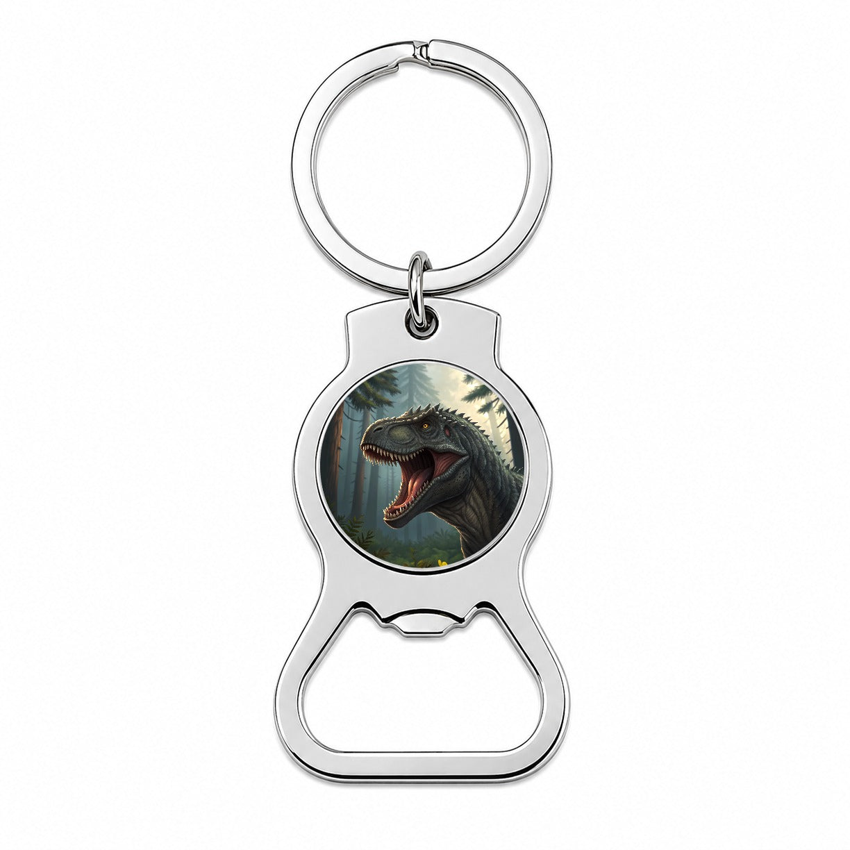 Roaring Giganotosaurus Dinosaur Bottle Opener Keychain