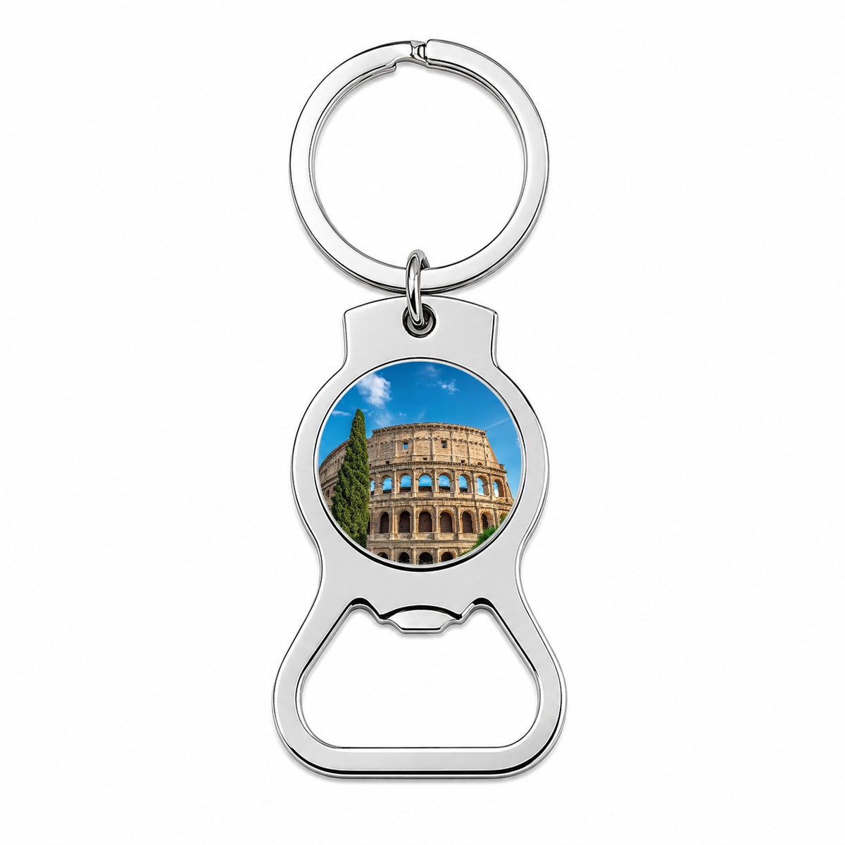 Rome Italy Colosseum Travel History Bottle Opener Keychain