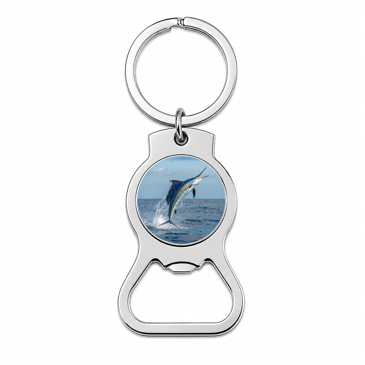 Sailfish Jumping Fishing Bottle Opener Keychain