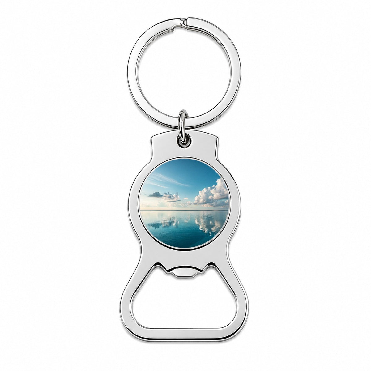 Sea And Sky Ocean Clouds Bottle Opener Keychain