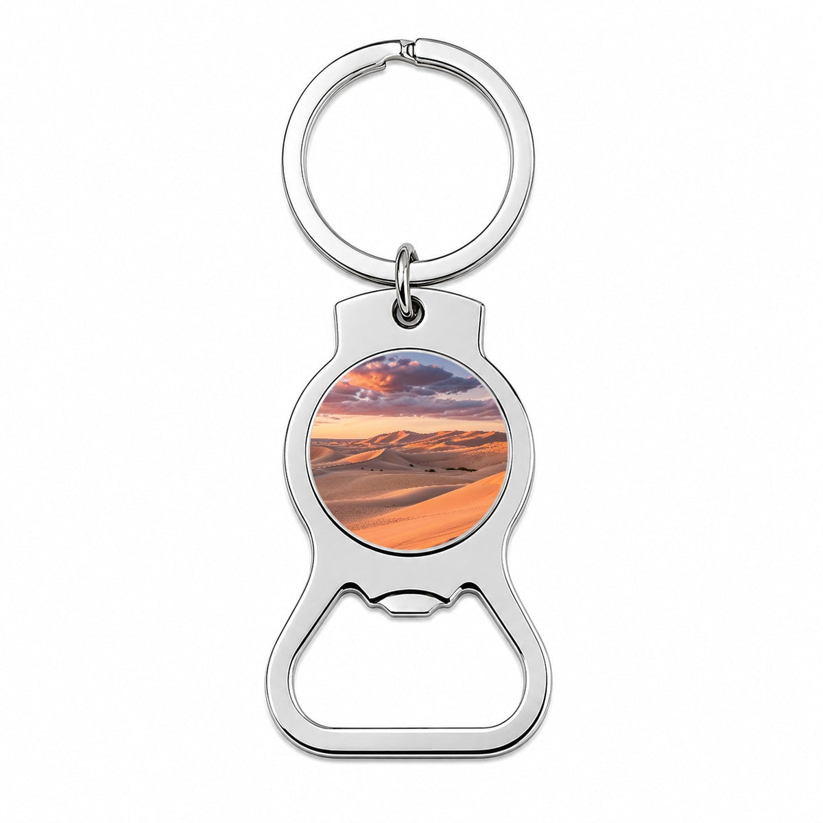 Soft Rolling Sand Dunes Sunset Desert Bottle Opener Keychain
