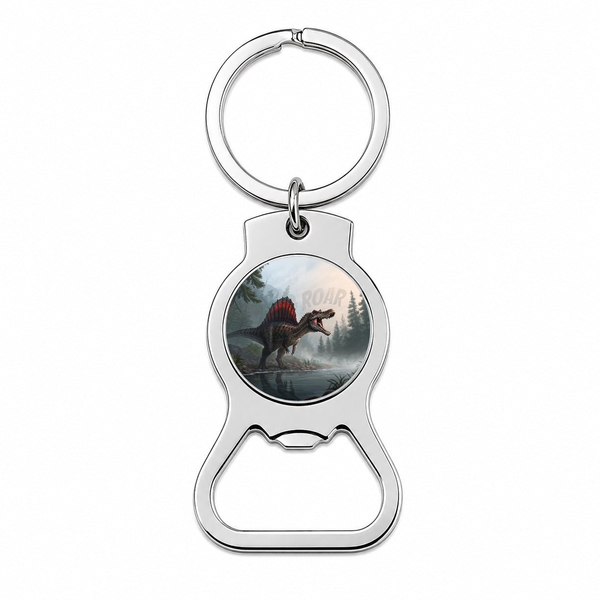 Spinosaurus Roar Dinosaur Bottle Opener Keychain