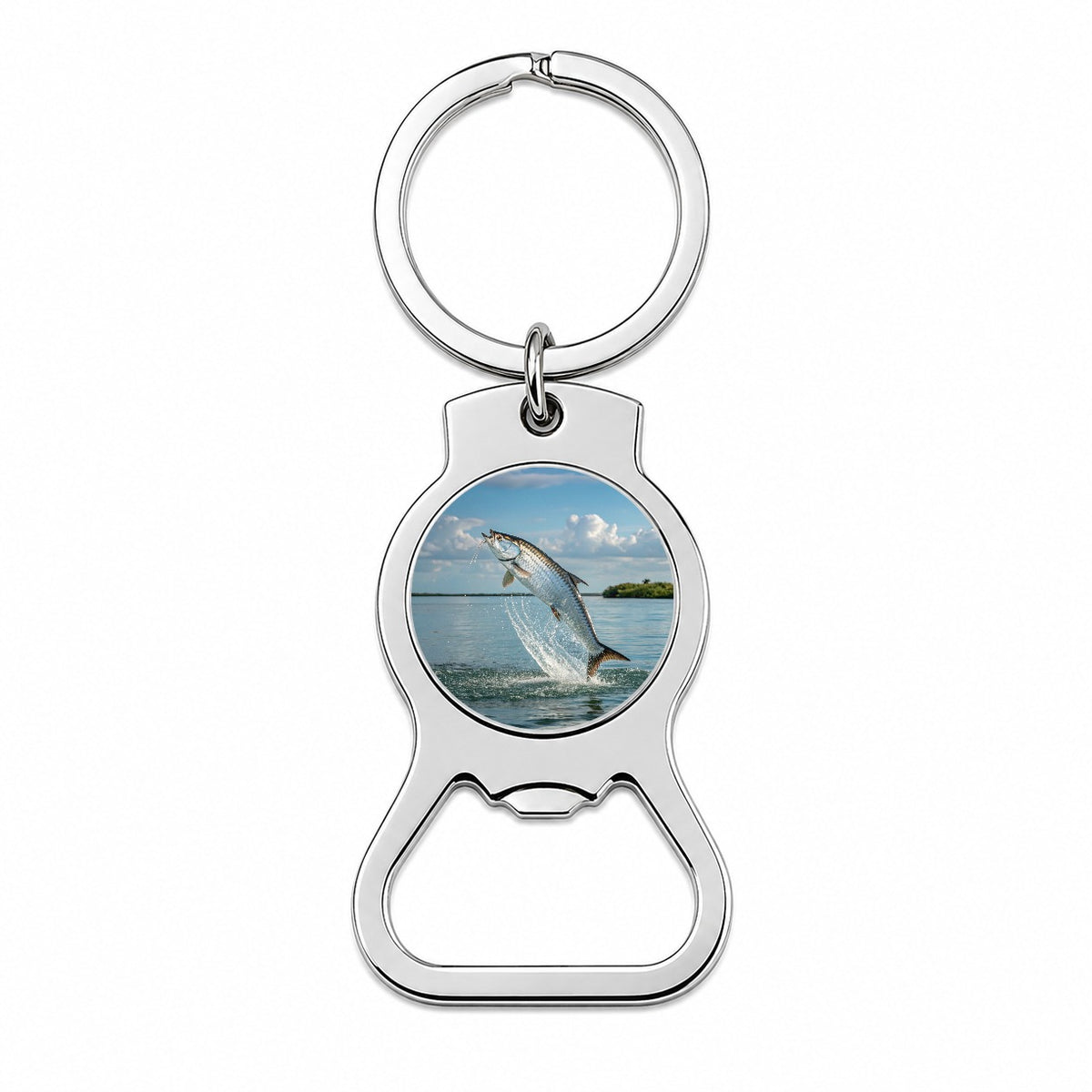 Tarpon Fish Jumping Fishing Bottle Opener Keychain