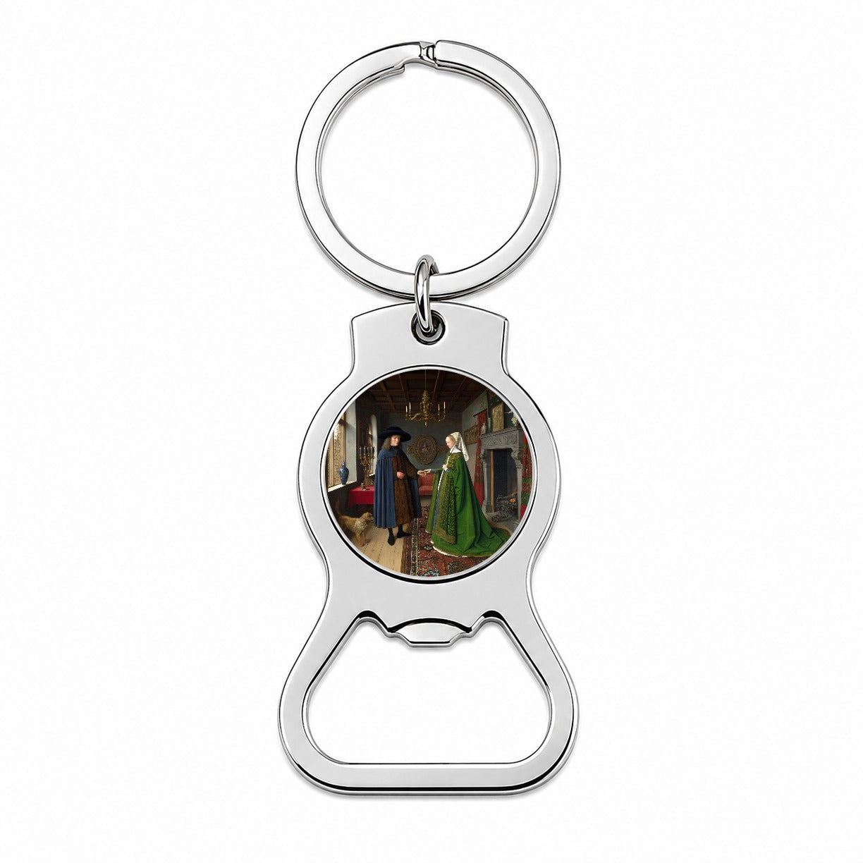 The Arnolfini Portrait By Jan Van Eyck Inspired Bottle Opener Keychain