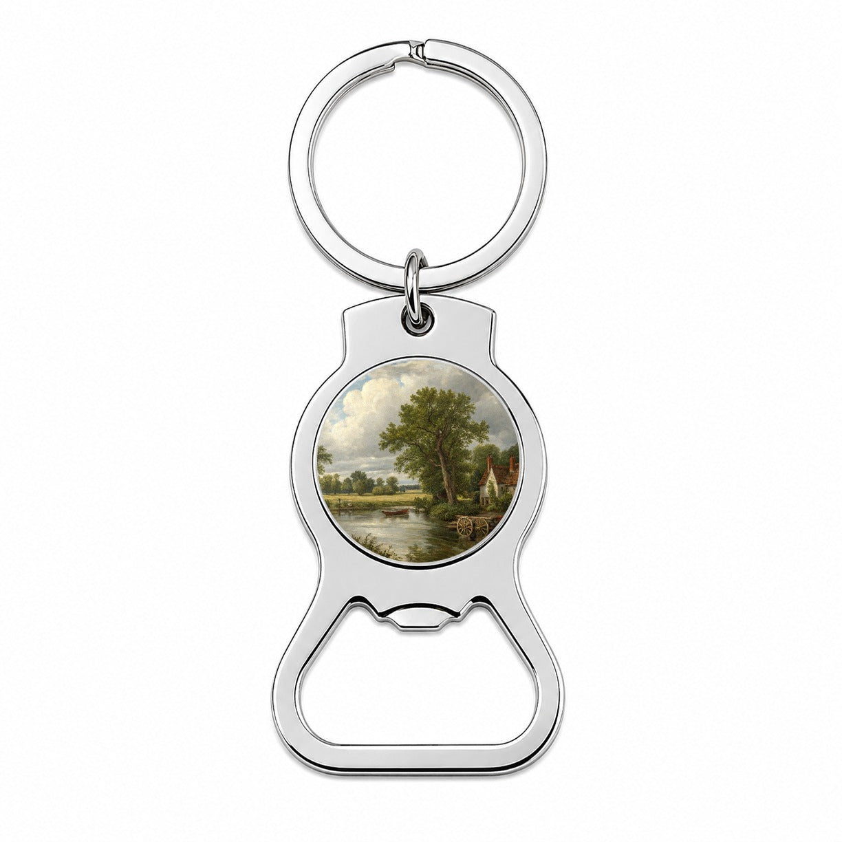 The Hay Wain By John Constable Painting Inspired Bottle Opener Keychain