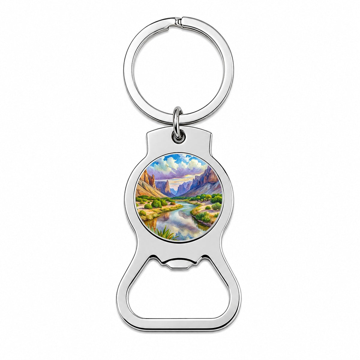 Big Bend National Park Texas Watercolor Style Bottle Opener Keychain