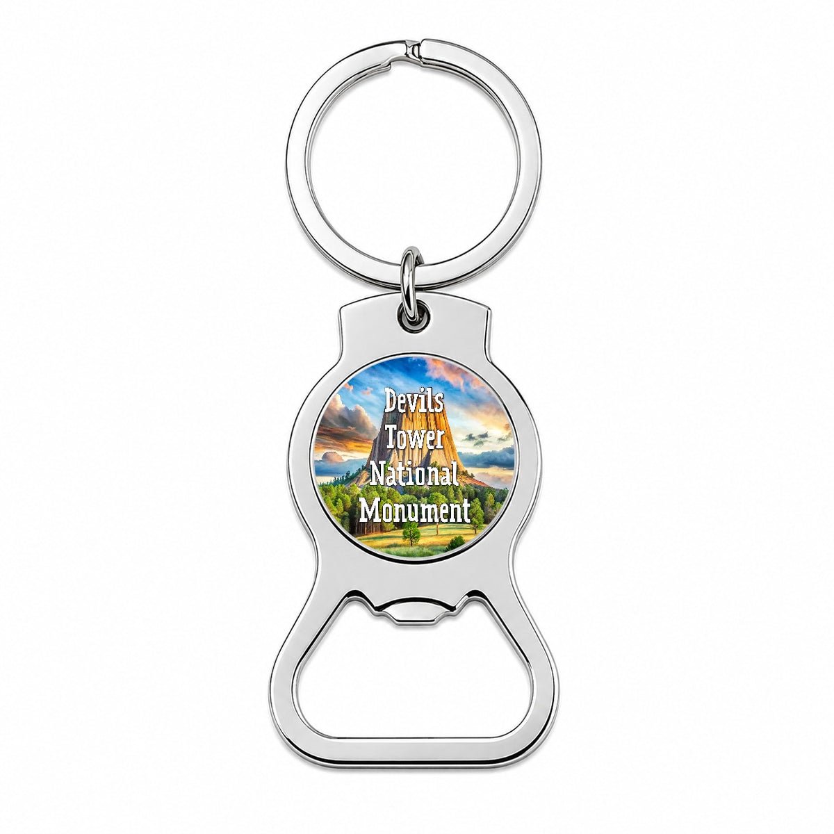 Devils Tower National Monument Wyoming Bottle Opener Keychain