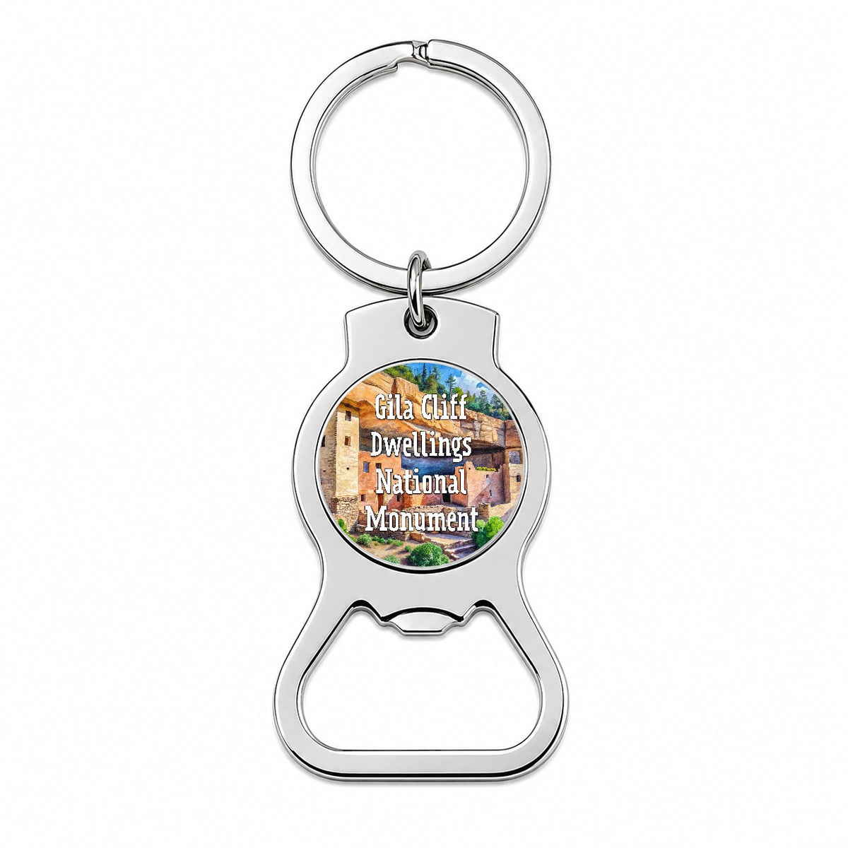 Gila Cliff Dwellings National Monument New Mexico Bottle Opener Keychain